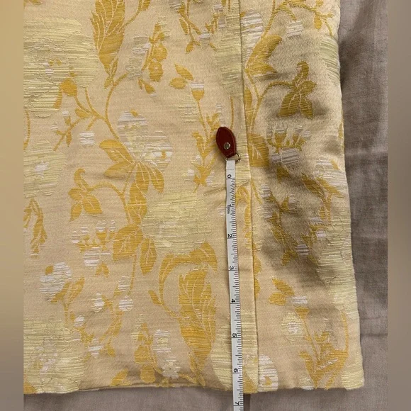 Joe Fresh Yellow and Cream Floral Jacquard Pencil Skirt - Picture 5 of 6